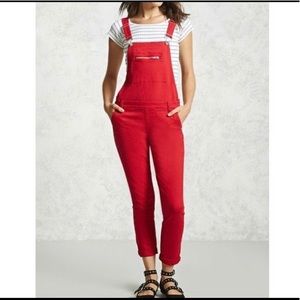Forever 21 Red Overalls
